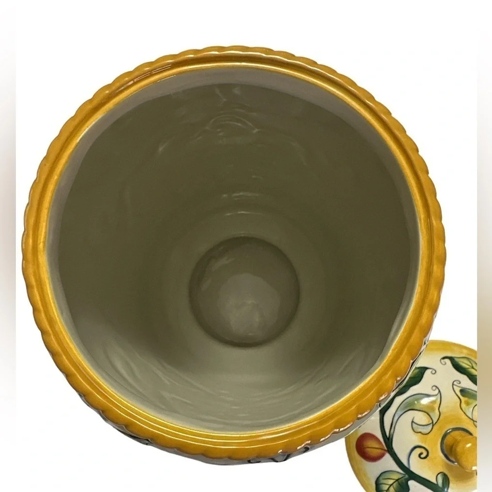 Fitz & Floyd Pasta Glazed Ceramic Classics Ricamo Pasta Jar Canister Preowned